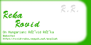 reka rovid business card